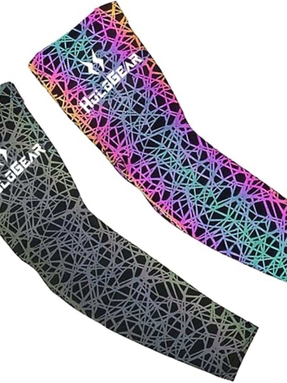 Holographic Glowing Reflective Arm Sleeves - Flash Reflective Holographic